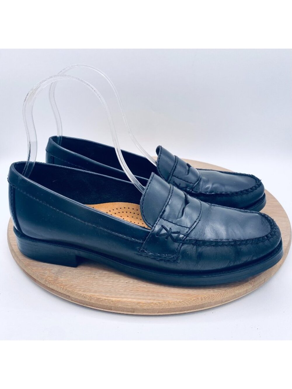 Vintage G H Bass Weejens Shoes Womens 8 Black Leather Penny Katherine Loafers
